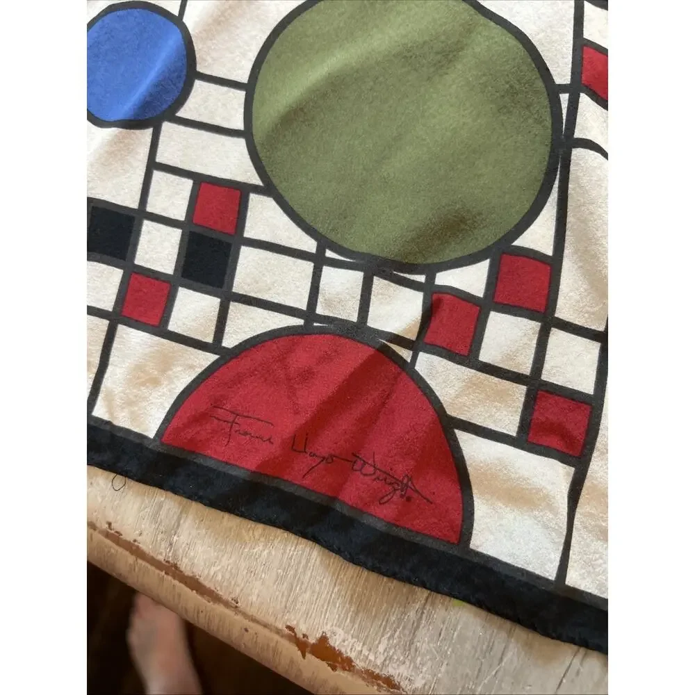 FRANK LLOYD WRIGHT Woman’s Silk Scarf Coonley Playhouse MOMA 12 x 60